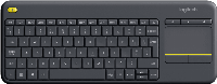 Клавиатура с тъчпад Logitech Wireless Touch K400 Plus Black - 920-007145