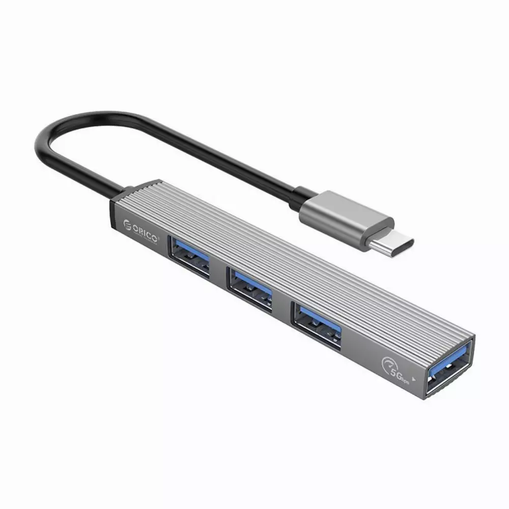 Orico хъб USB3.0/2.0 HUB 4 port - Type-C input - AH-13-GY
