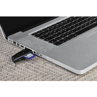 Четец за карти HAMA, USB 2.0, SD/microSD, SD/SDHC/SDXC, Черен
