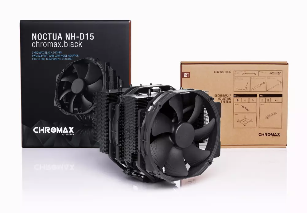 Охладител за процесор Noctua NH-D15 Chromax.black - NH-D15.CH.BK   