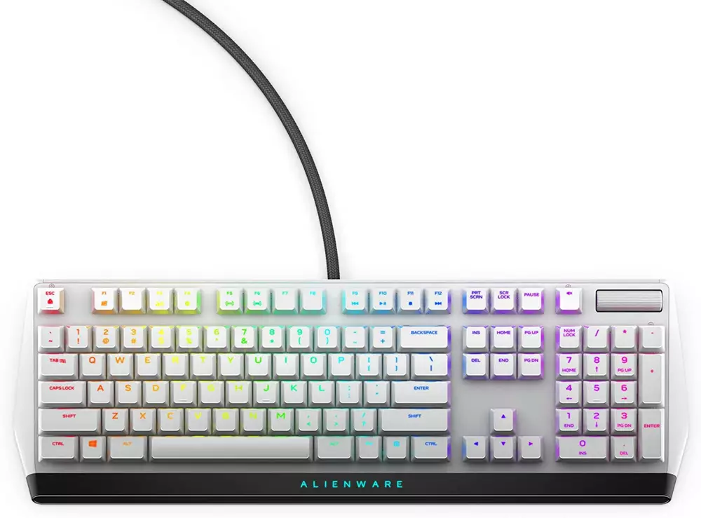 Геймърска клавиатура Alienware 510K Low-profile RGB Mechanical Gaming Keyboard Lunar Light - AW510K