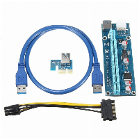 Конвертор Estillo Riser Card 6 Pin, PCI-Е x 1 към PCI-Е x16, USB 3.0
