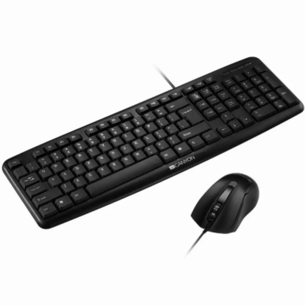 Клавиатура с мишка Canyon CNE-CSET1-BG USB Water Resistant BG layout