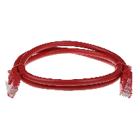 Мрежов пач кабел ACT U/UTP, CAT 6, RJ-45 - RJ-45, 0.5 m, Медни проводници, Червен, Булк опаковка