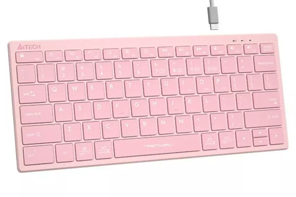 Безжична клавиатура A4TECH FBX51C FSTyler Bluetooth 2.4 GHz USB-C Кирилизирана Розов
