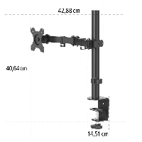 Стойка за монитор за бюро HAMA Регулируема, 13" - 32", 10 кг, Swivel/Tilt, Черен