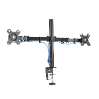 Стойка за 2 монитора за бюро HAMA Регулируема, 13" - 32", 8 кг, Swivel/Tilt, Черен