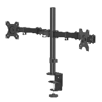 Стойка за 2 монитора за бюро HAMA Регулируема, 13" - 32", 8 кг, Swivel/Tilt, Черен