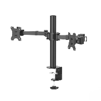 Стойка за 2 монитора за бюро HAMA Регулируема, 13" - 35", 15 кг, Swivel/Tilt, Черен