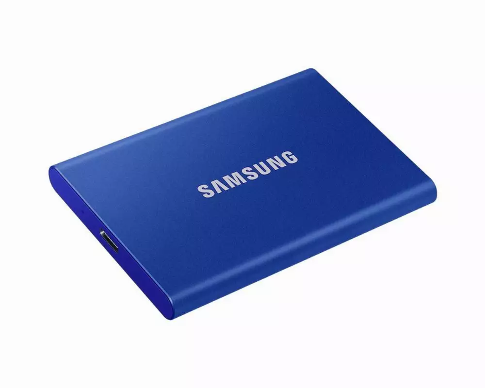 Външен SSD Samsung T7 Indigo Blue SSD 2TB USB-C Blue
