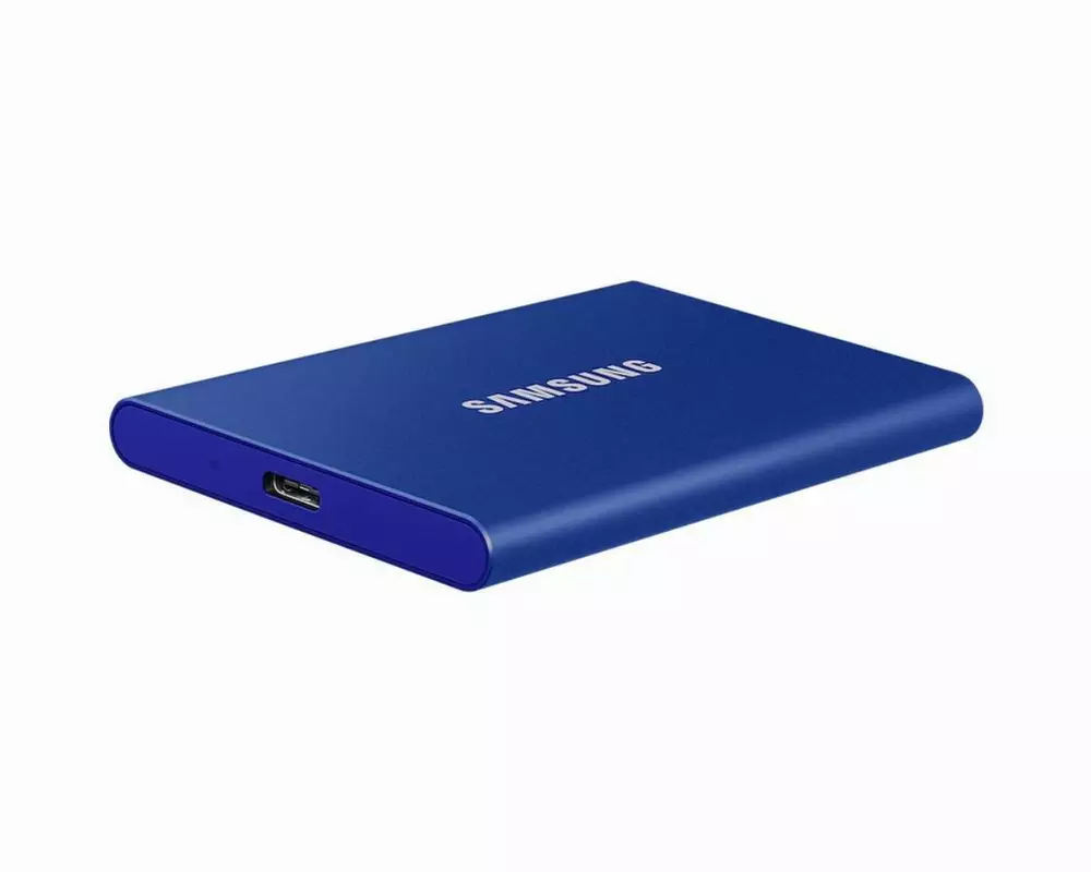 Външен SSD Samsung T7 Indigo Blue SSD 2TB USB-C Blue