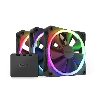 Вентилатори NZXT F120 RGB Black + NZXT RGB контролер 3 pack - RF-R12TF-B1