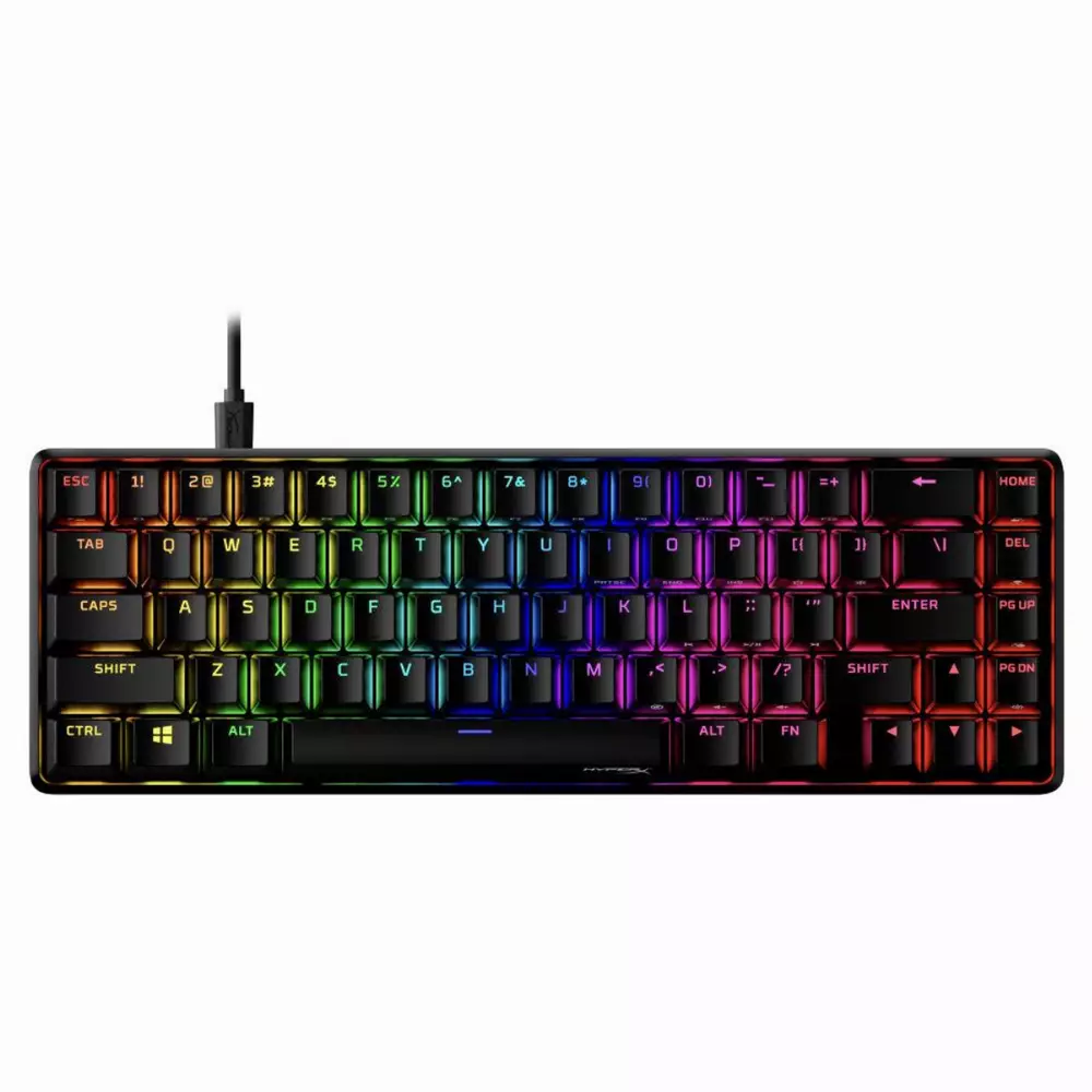 Геймърскa механична клавиатура HyperX Alloy Origins 65 HyperX Aqua Switches Black