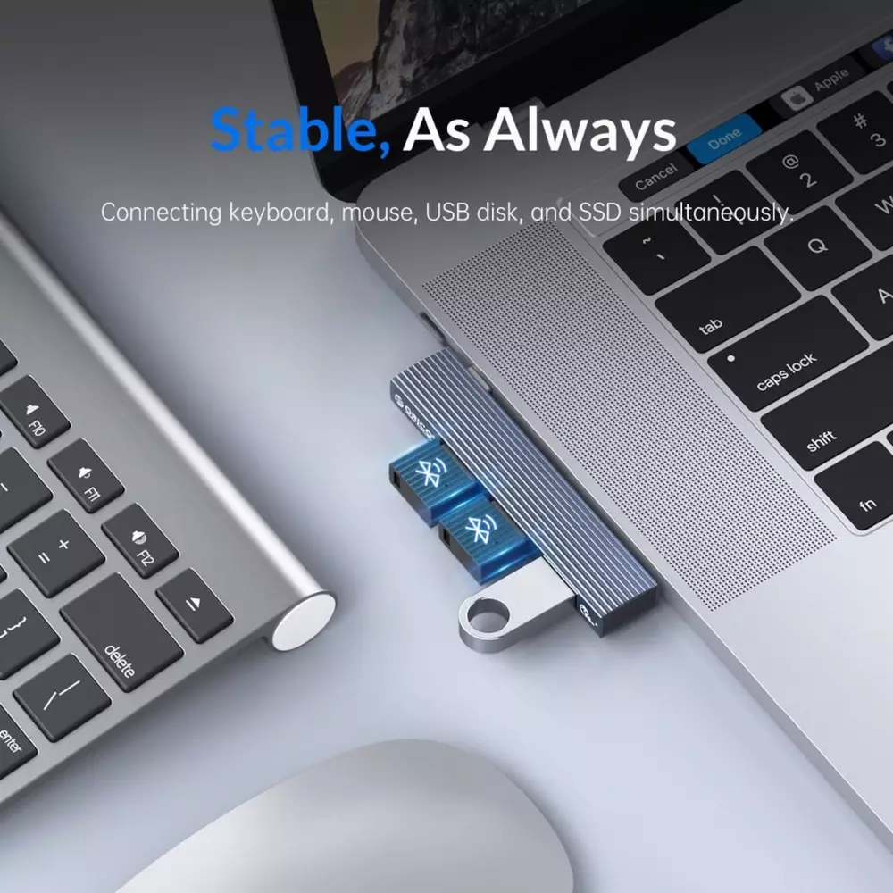 USB хъб Orico HUB 3 port USB3.0/2.0 TYPE-C Aluminum - AH-W13-GY