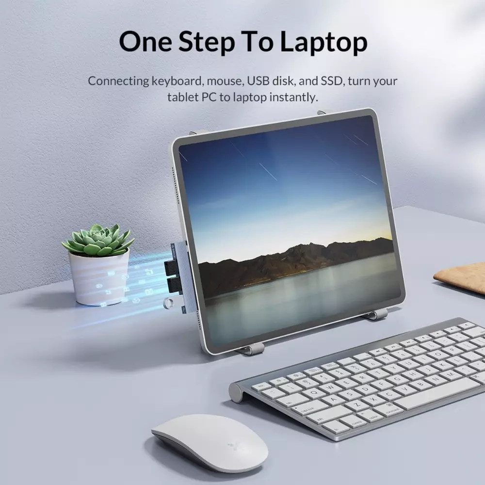 USB хъб Orico HUB 3 port USB3.0/2.0 TYPE-C Aluminum - AH-W13-GY