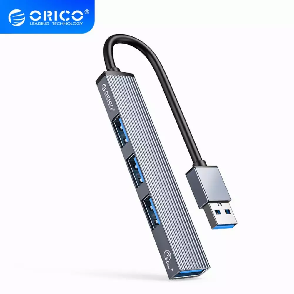 USB хъб Orico HUB 4 port USB 3.0 Aluminum - AH-A13-GY