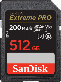 Карта памет SANDISK Extreme PRO SDHC 512GB UHS-1 Class 10 U3 140 MB/s 