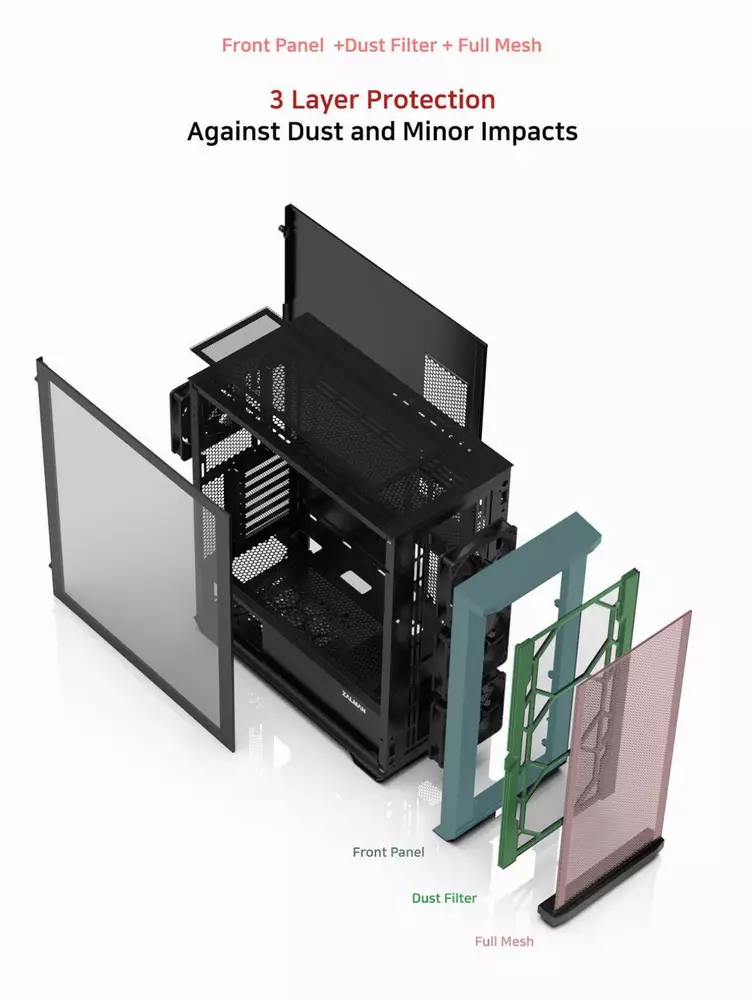Кутия Zalman Z10 Plus TG EATX ARGB Case