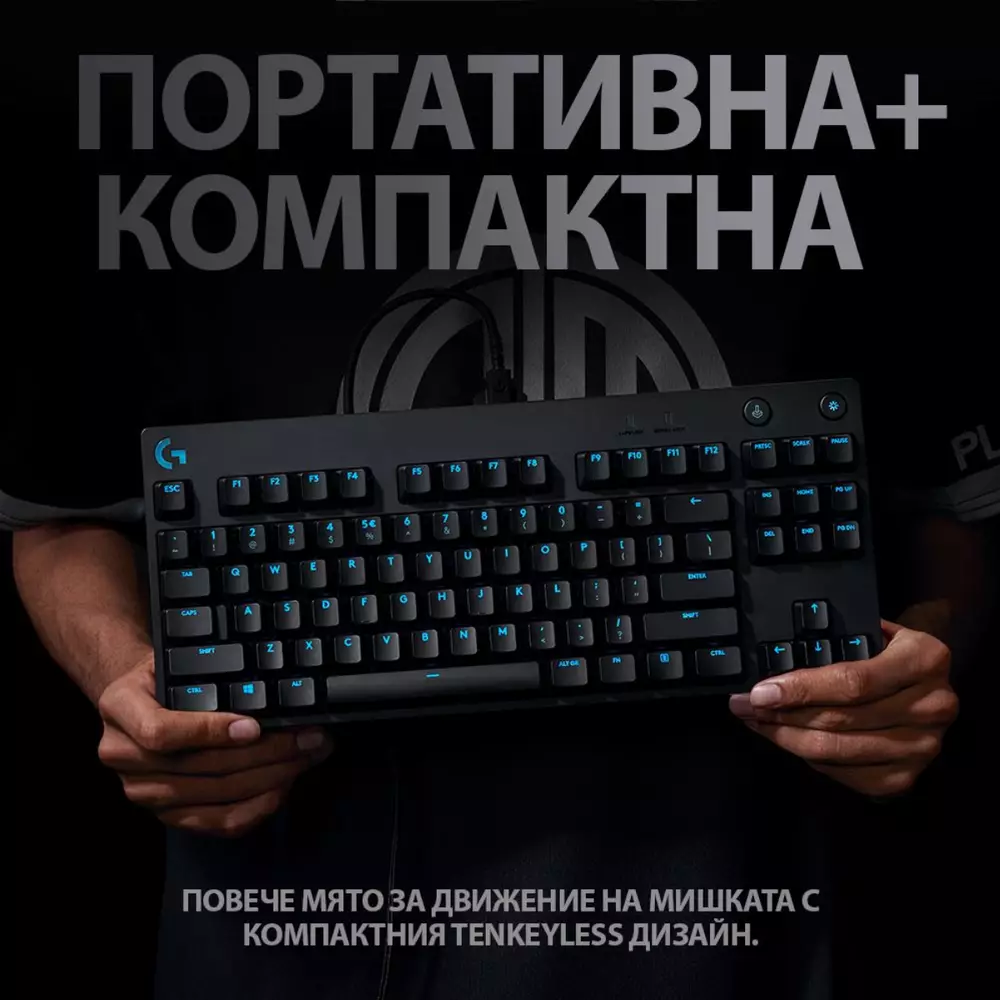 Геймърска клавиатура Logitech G Pro TKL GX Clicky Blue - 920-009392