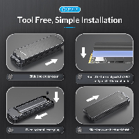 Външна кутия Orico HM2-G2-BK Storage Case M.2 NVMe M-key 10Gbps USB 3.1 Type-C