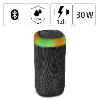 Блутут мобилна колонка HAMA Shine 2.0, 30W, LED, Защита от вода, Черен