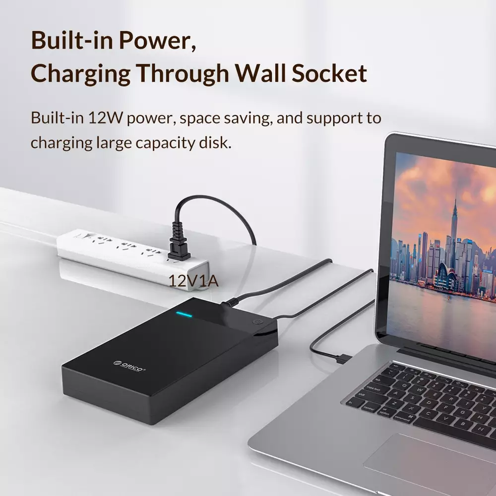 Външна кутия Orico 3599U3 Storage Case 3.5" USB 3.0 Power adapter Black