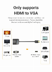Vention адаптер Adapter HDMI M to VGA F - 42154