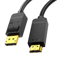 Vention кабел Cable DisplayPort to HDMI 3.0m - 4K, Gold Plated - HAGBI