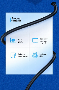 Vention кабел Cable DisplayPort to HDMI 1.5m - 4K, Gold Plated - HAGBG