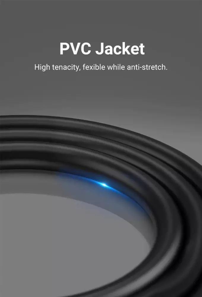 Vention Кабел за монитор Cable VGA HD15 M / M 1.0m Gold Plated, 2 Ferrites - DAEBF