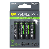 Акумулаторна Батерия GP R6 AA 2100mAh RECYKO + PRO Fast Flash GP-BR-210AAHCF-APCEB4 NiMH /до 1500 цикъла/  4 бр. в опаковка GP