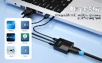 Vention адаптер Adapter VGA to HDMI with sound - Active converter with AUX-in and Micro USB power - ACNBB