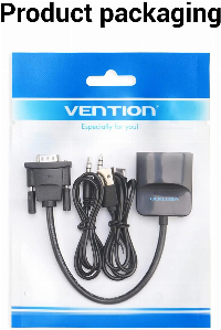 Vention адаптер Adapter VGA to HDMI with sound - Active converter with AUX-in and Micro USB power - ACNBB