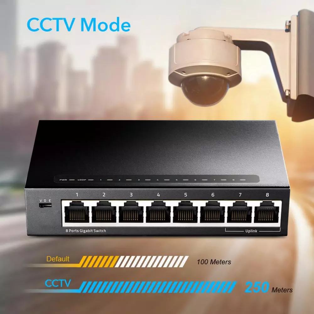 Суич Cudy GS108 8 портов Gigabit