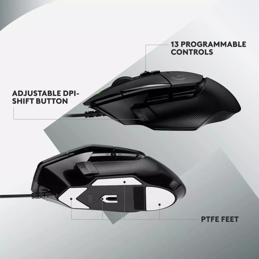 Геймърска мишка Logitech G502 X optical Gaming Mouse Black - 910-006138