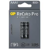 Акумулаторна Батерия GP R03 AAA 850mAh NiMH 85AAAHCB-EB2 RECYKO+ PRO до 1500 цикъла, 2 бр. в опаковка