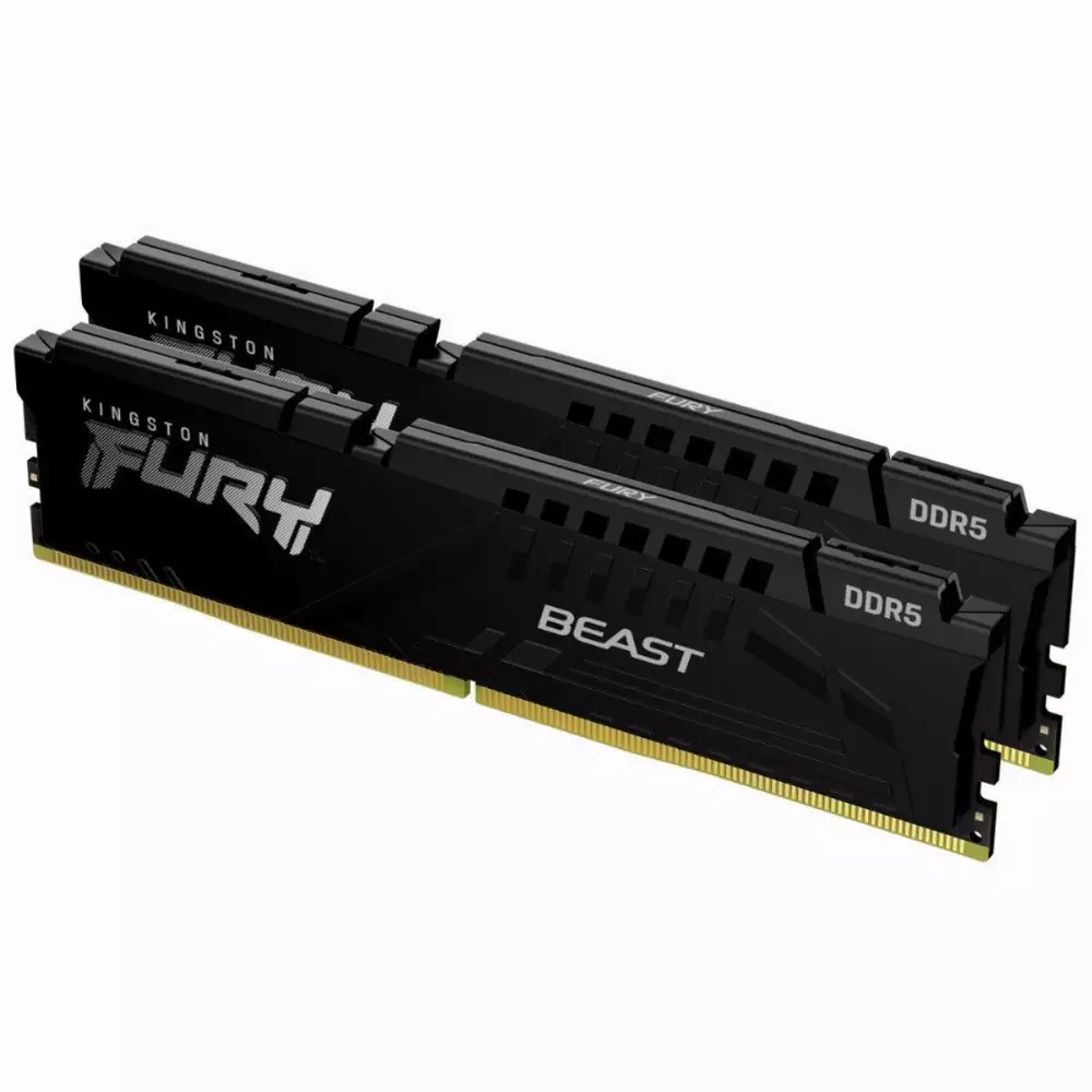 Памет Kingston FURY Beast Black 32GB (2x16GB) DDR5 6000MHz CL36 EXPO - KF560C36BBEK2-32