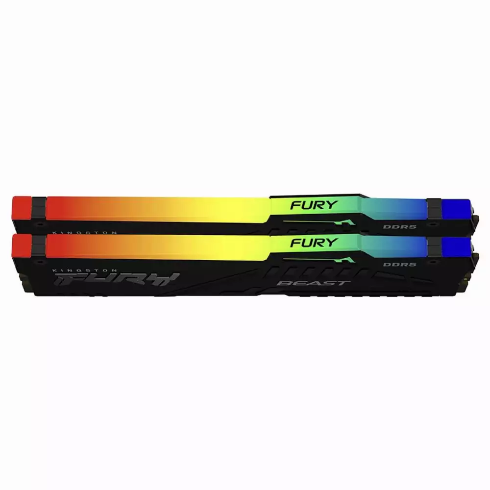 Памет Kingston FURY Beast Black RGB 64GB (2x32GB) DDR5 5600MHz CL40 - KF556C40BBAK2-64