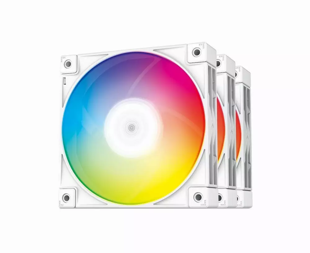 Комплект вентилатори DeepCool FC120 White ARGB Fan Pack 3-in-1 3x120mm