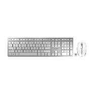 Kомплект безжична клавиатура с мишка CHERRY DW 9100 Slim Бял/Сребрист