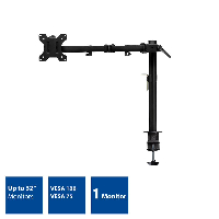 Стойка за монитор за бюро ACT AC8301, Регулируема, 10" - 32", 8 кг, Черен