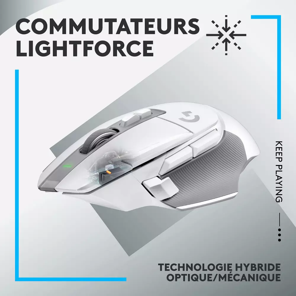 Геймърска мишка Logitech G502 X LIGHTSPEED Wireless Gaming Mouse White - 910-006189