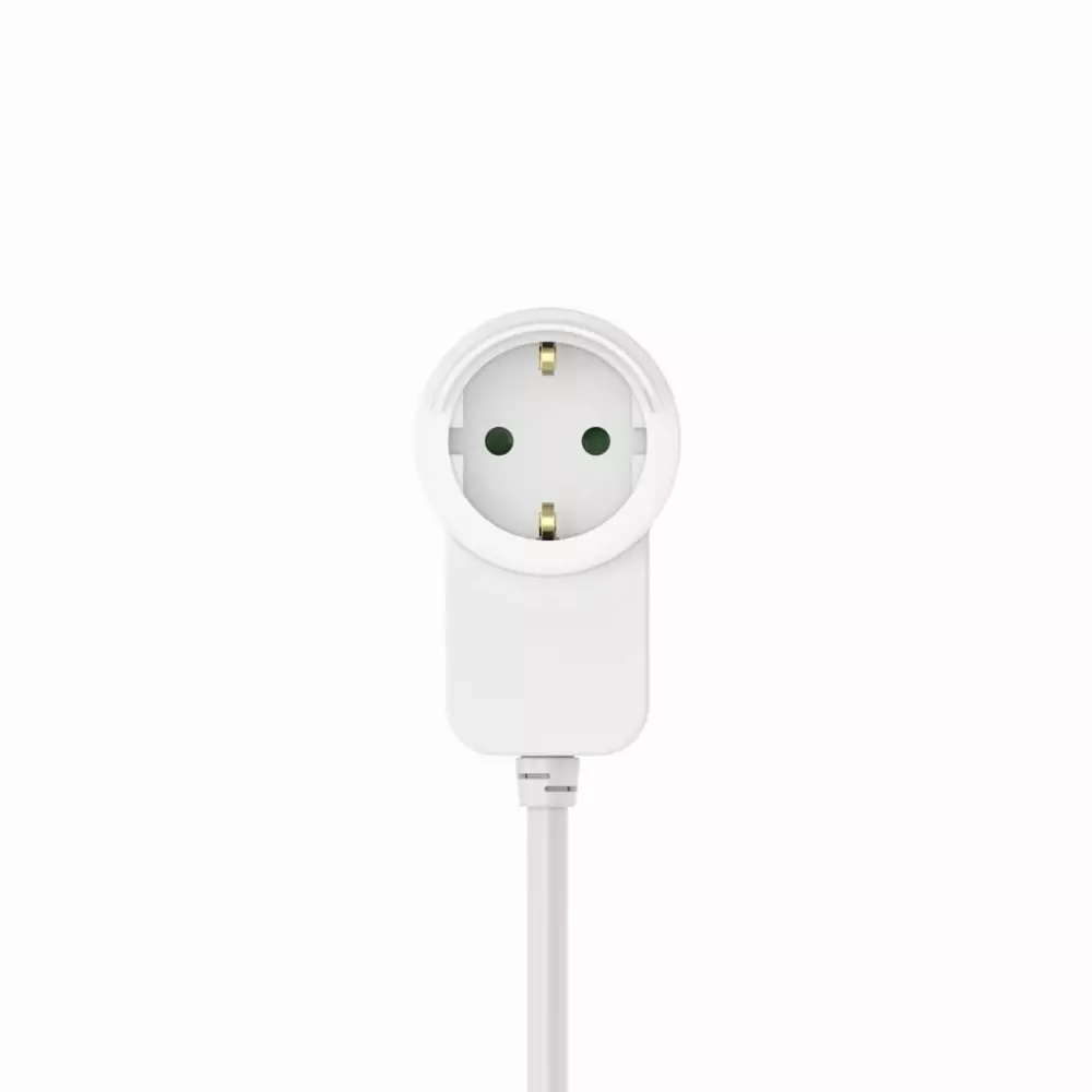 Разклонител HAMA Power strip, 3 гнезда, 1.4м, Допълнителен контакт, Бутон вкл/изкл, Бял
