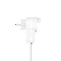 Разклонител HAMA Power strip, 3 гнезда, 1.4м, Допълнителен контакт, Бутон вкл/изкл, Бял