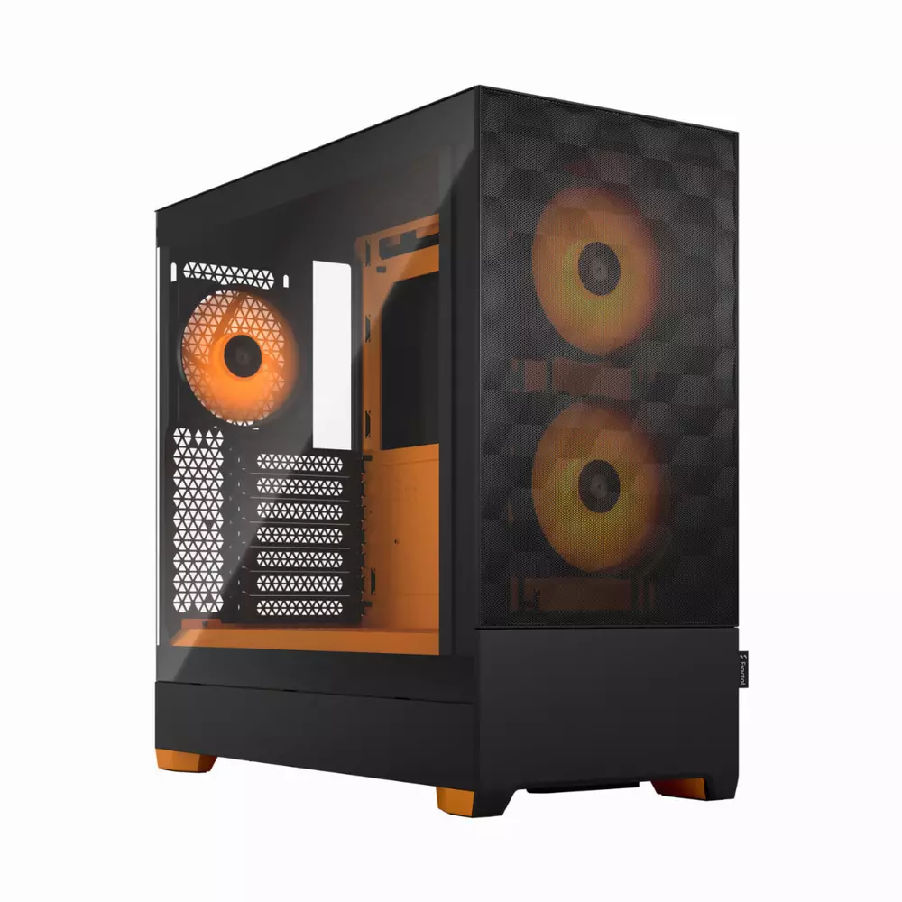 Кутия Fractal Pop Air RGB Orange Core TG Clear - FD-C-POR1A-05
