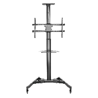 Мобилна стойка Ewent ACT AC8370,  За под, Регулируема, 32"-70", VESA, До 50 кг., Черна