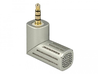 Микрофон DeLock 65893, За смартфон/таблет, 3.5 mm 4 Pin Stereo Jack 90&deg;, Сребрист