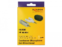 Микрофон DeLock 65893, За смартфон/таблет, 3.5 mm 4 Pin Stereo Jack 90&deg;, Сребрист
