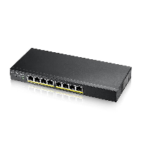 Суич 8-портов ZyXEL GS1915-8, Gigabit, управляем, standalone или Nebula управление, PoE