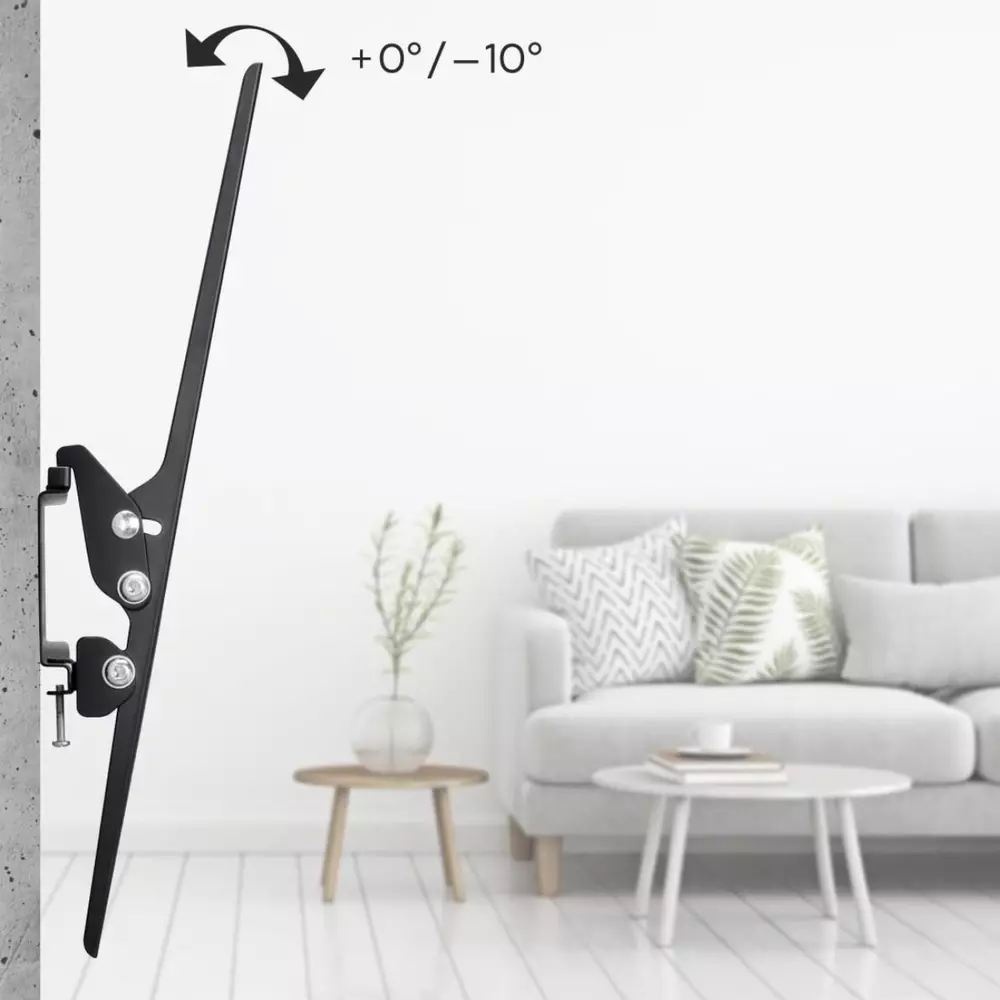Метална стойка за TV Hama TILT, 165 см (65"), черна